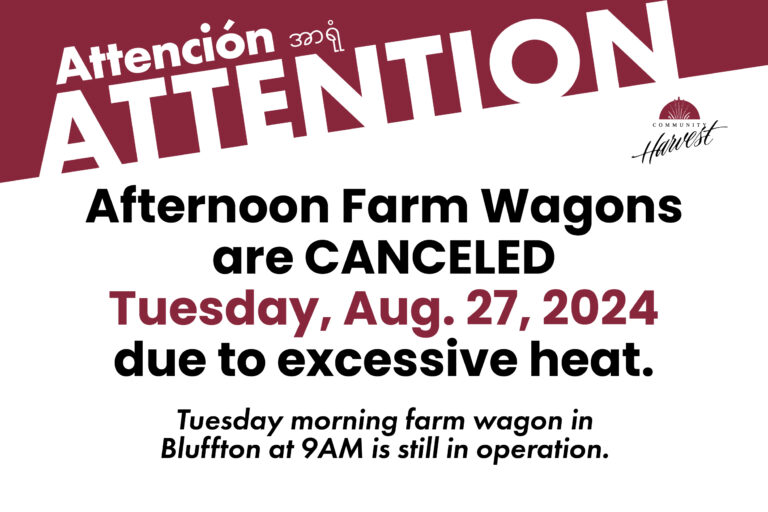 Tuesday Afternoon – 8/27/24 – Farm Wagons Canceled Due to Excessive Heat